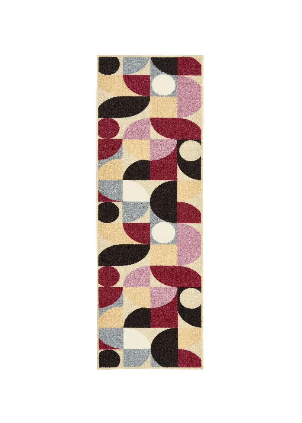FloorMatters Printed Loop Purple Geo Washable Runner and Mat - One Size Image 3