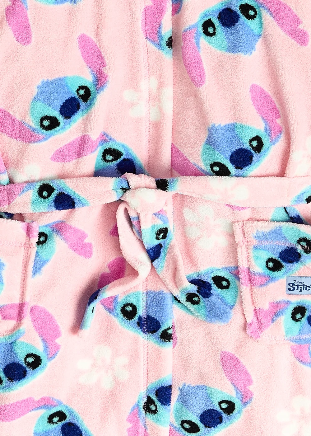 Stitch Girls Fleece Dressing Gown - Age 7-8 Years Image 5