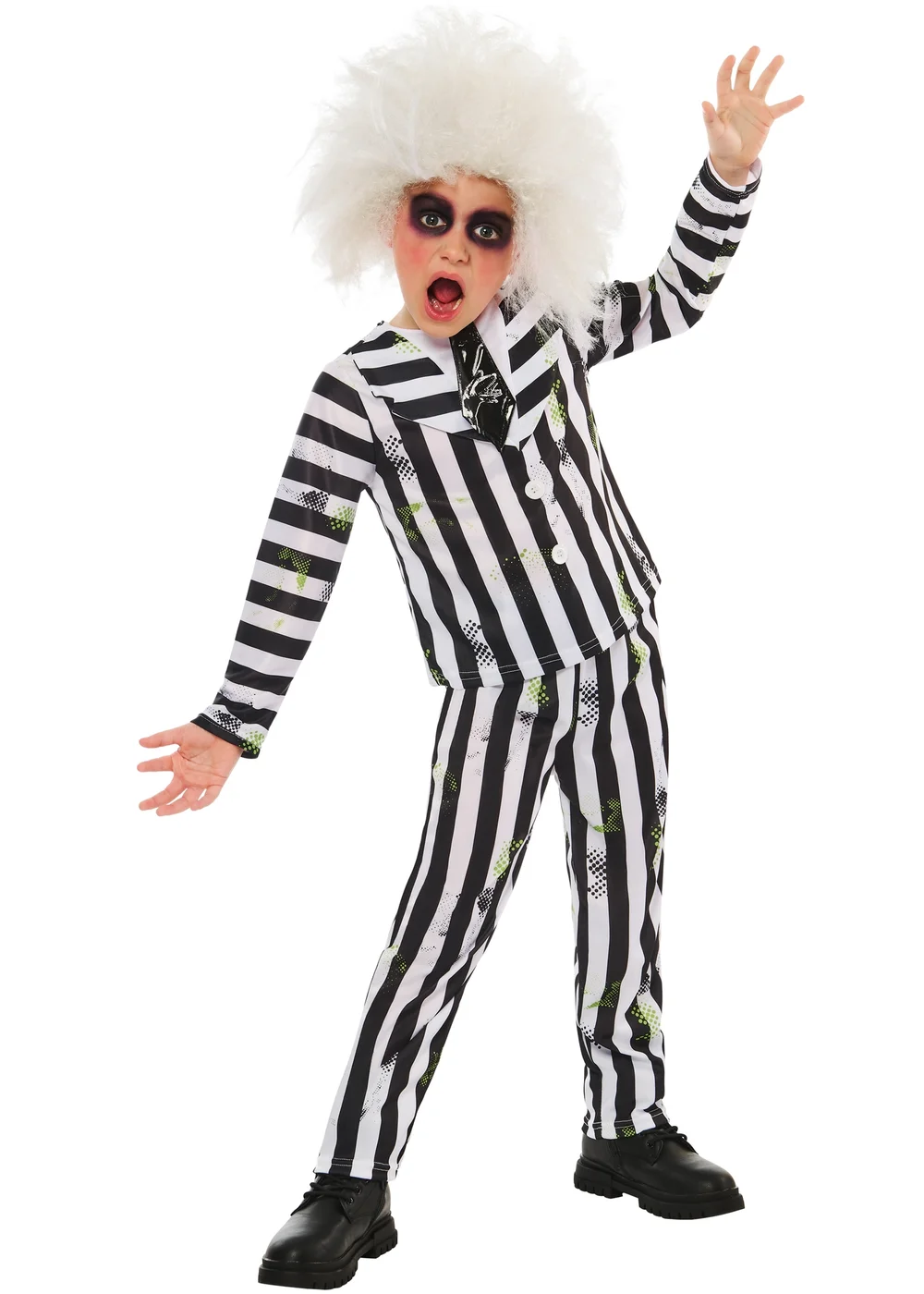 Beetlejuice Kids Costume – Includes Wig (3-10 Yrs) - 3-4 Yrs Image 5