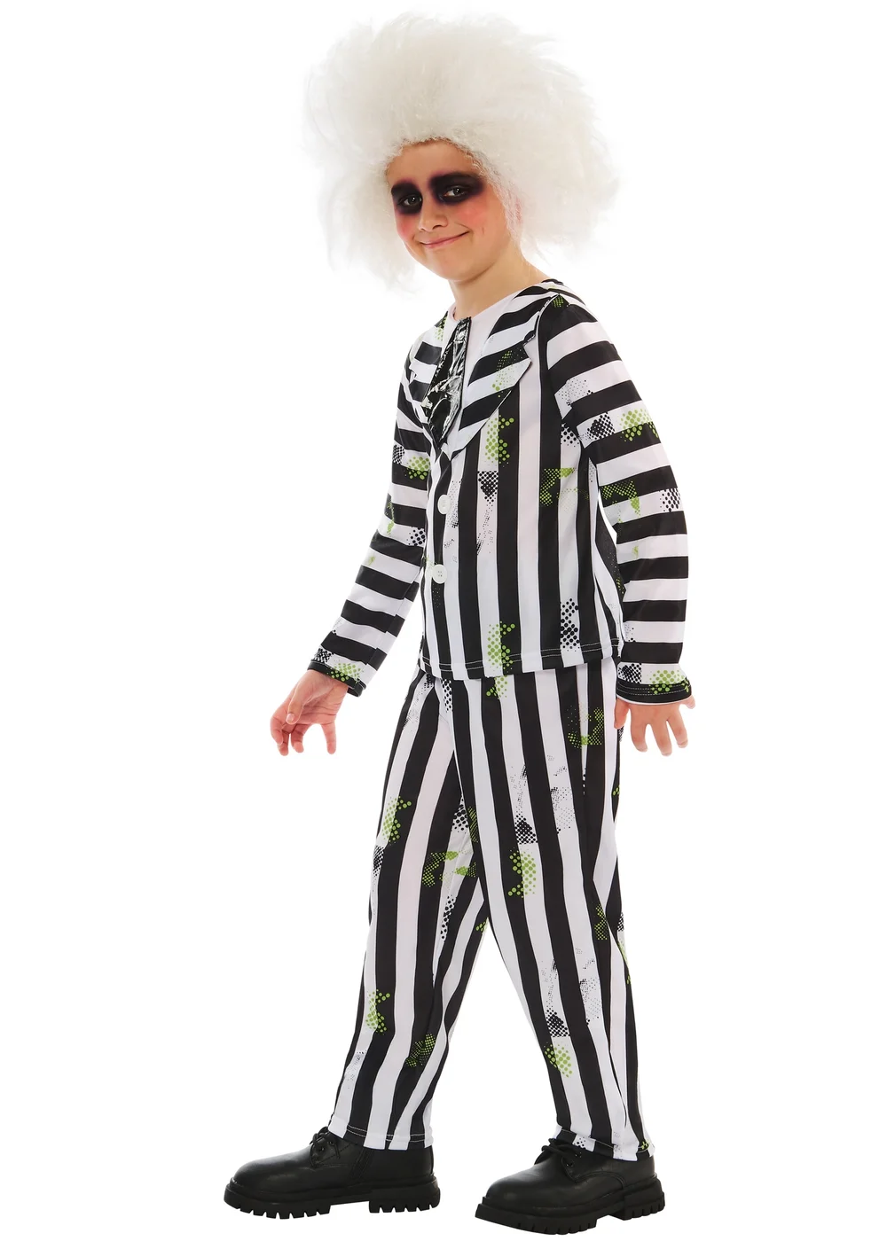 Beetlejuice Kids Costume – Includes Wig (3-10 Yrs) - 3-4 Yrs Image 4