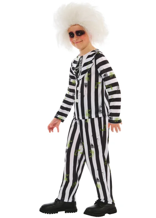 Beetlejuice Kids Costume – Includes Wig (3-10 Yrs) - 3-4 Yrs Image 4