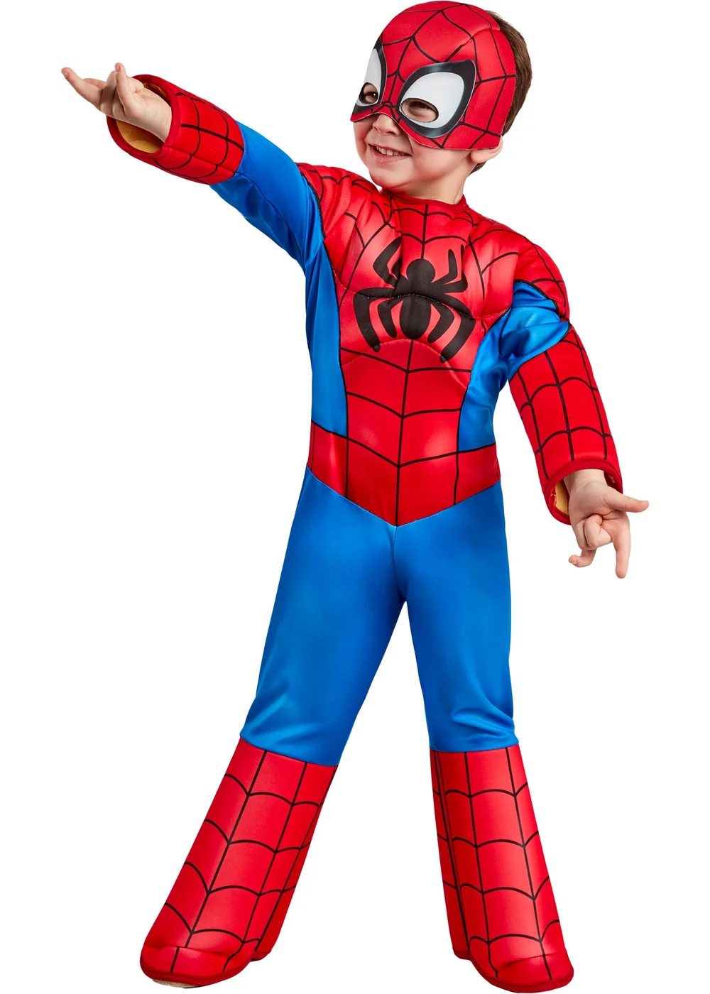 Marvel Kid's Spidey and His Amazing Friends Deluxe Spider-Man Costume (2-4 Yrs) - 3-4 Yrs Image 1