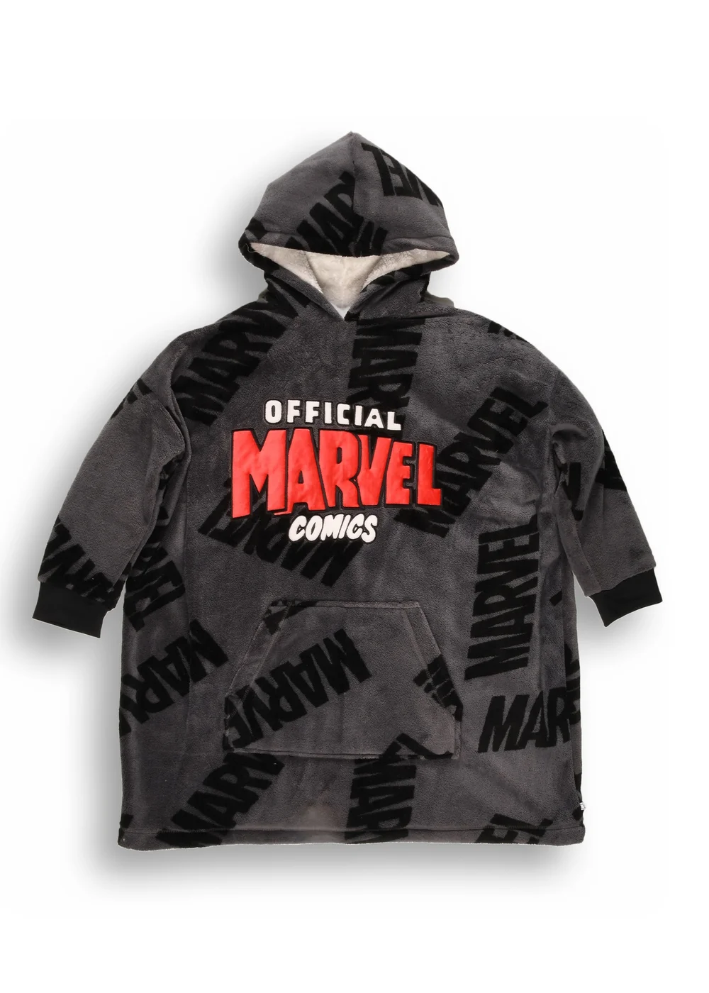 Marvel Boys Grey Hooded Blanket - Small/Medium Image 4