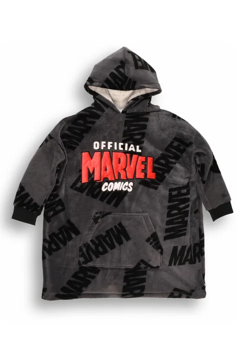 Marvel Boys Grey Hooded Blanket - Small/Medium Image 4