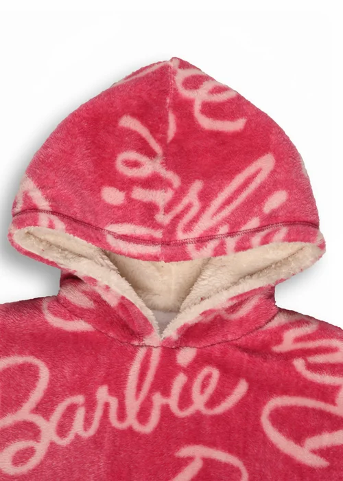 Barbie Girls Pink Hooded Blanket - Small/Medium Image 3