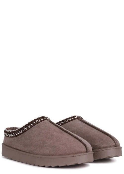 Linzi Tammy Mocha Suede Slipper - 3 Image 3