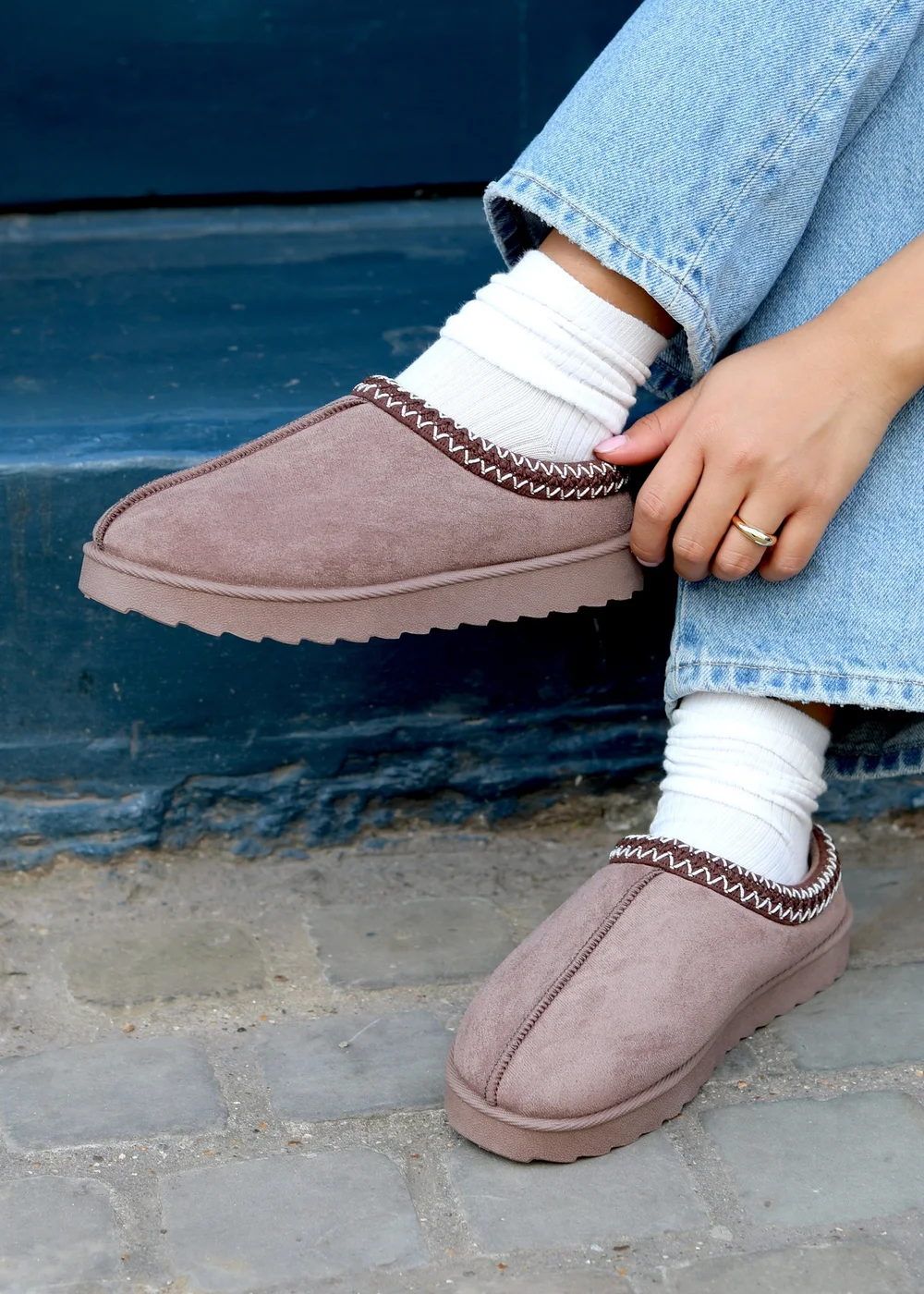Linzi Tammy Mocha Suede Slipper - 3 Image 5