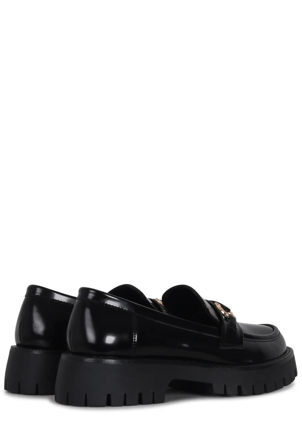 Linzi Maddox Black Faux High Shine Leather Chunky Loafer - 3 Image 4