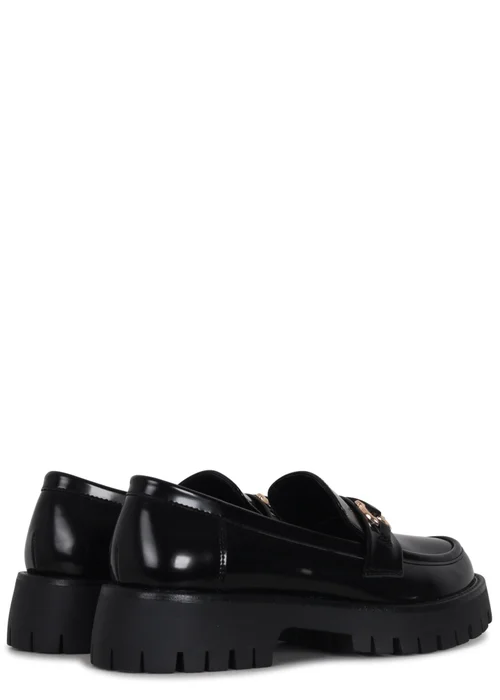 Linzi Maddox Black Faux High Shine Leather Chunky Loafer - 3 Image 4