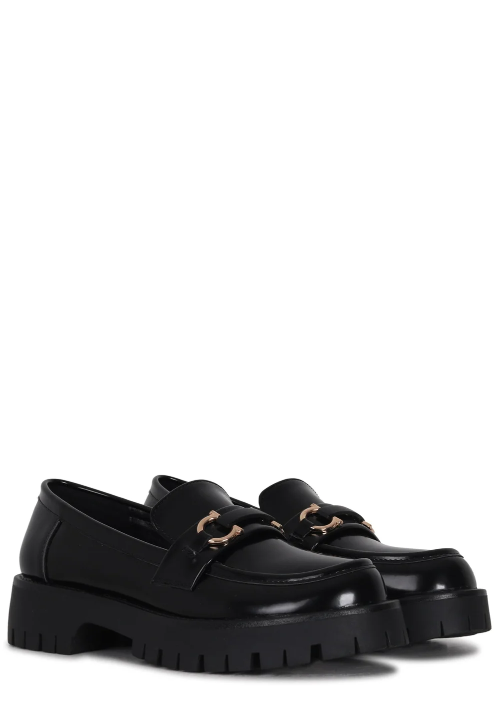 Linzi Maddox Black Faux High Shine Leather Chunky Loafer - 3 Image 3