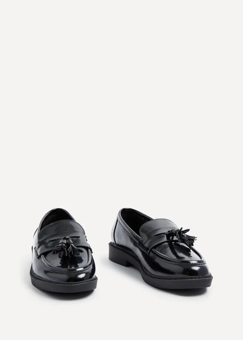 Linzi Rosalie Black High Shine Classic Slip On Loafer - 3 Image 3