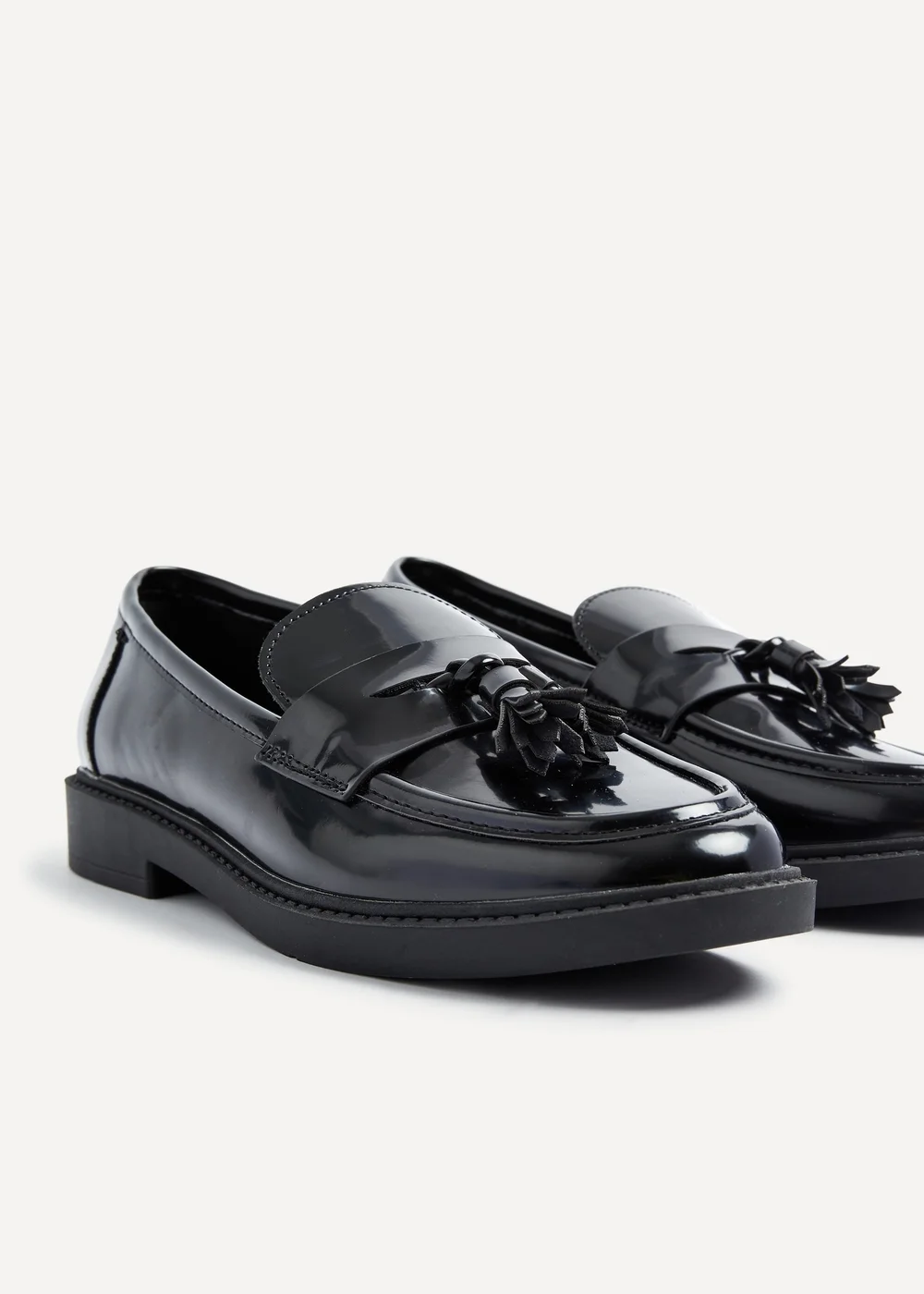 Linzi Rosalie Black High Shine Classic Slip On Loafer - 3 Image 4
