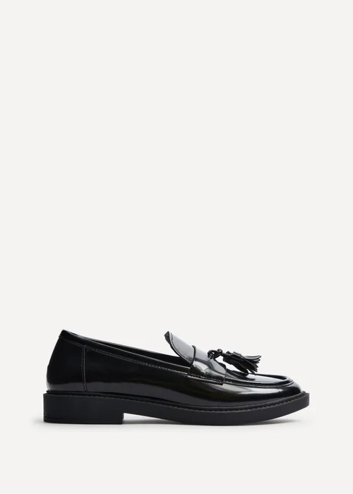 Linzi Rosalie Black High Shine Classic Slip On Loafer - 3 Image 2