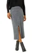 Roman Grey Front Split Knitted Midi Skirt - Size 10 Image 1