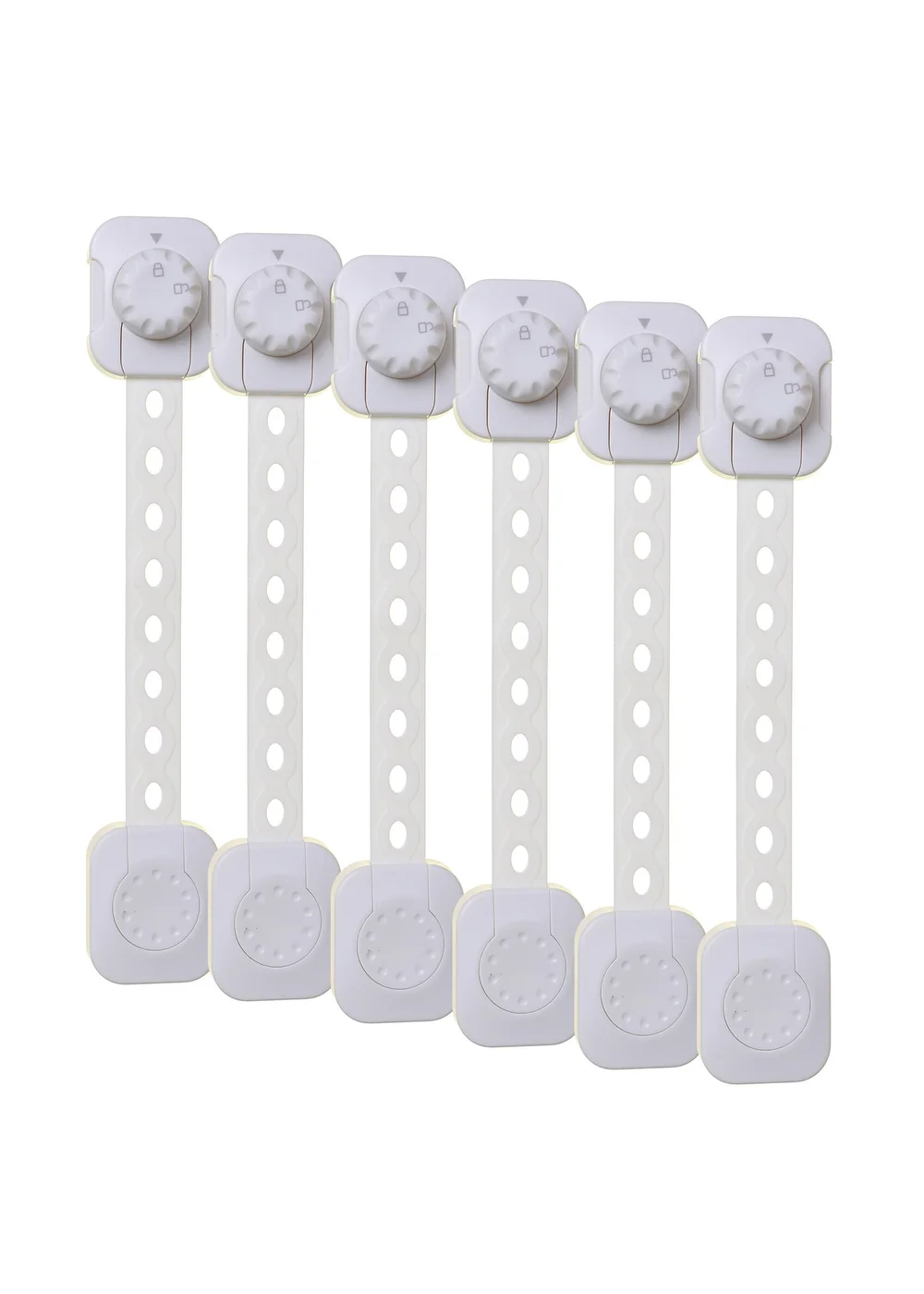 Dreambaby White Twist 'N Lock Multi-Purpose Latches 6 pack - One Size Image 1