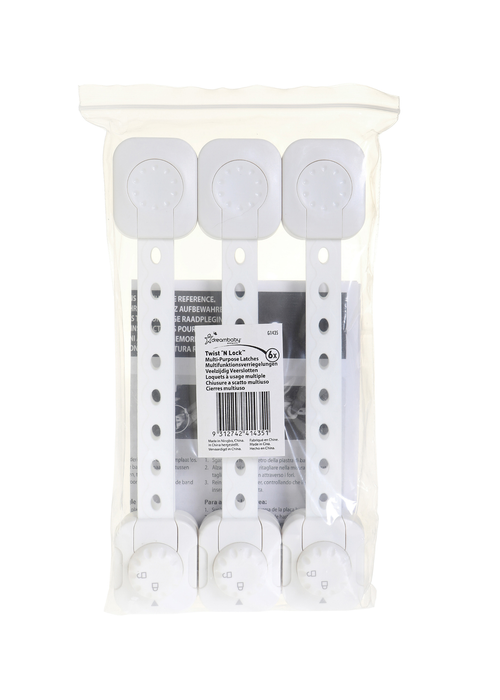 Dreambaby White Twist 'N Lock Multi-Purpose Latches 6 pack - One Size Image 2