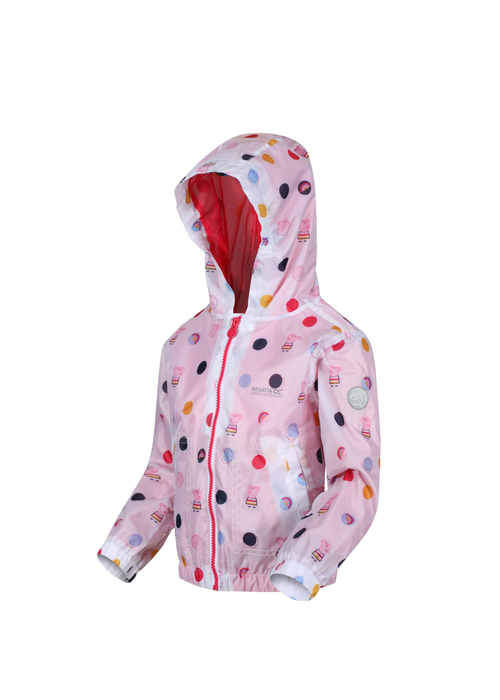 Regatta White/Pink Peppa Pig Muddy Puddle Jacket - 2-3 Yrs Image 1