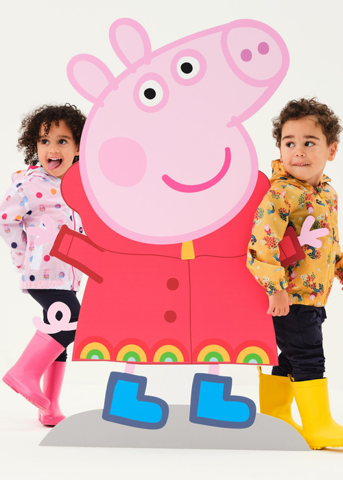 Regatta White/Pink Peppa Pig Muddy Puddle Jacket - 2-3 Yrs Image 5