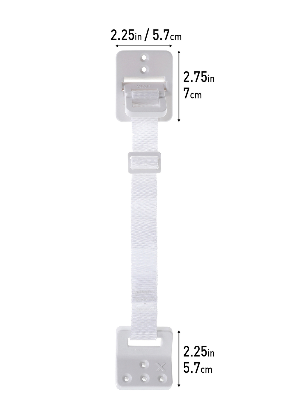 Dreambaby White Heavy Duty Hinged Furniture Anchors 4 pack - One Size Image 3