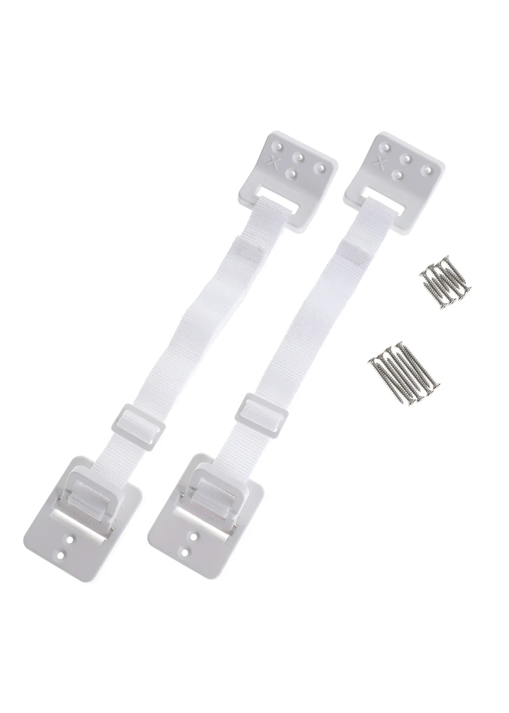 Dreambaby White Heavy Duty Hinged Furniture Anchors 4 pack - One Size Image 1