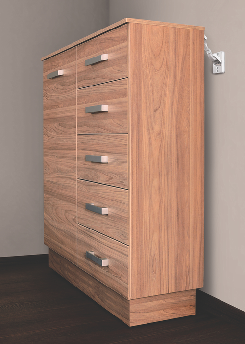 Dreambaby White Heavy Duty Hinged Furniture Anchors 4 pack - One Size Image 2