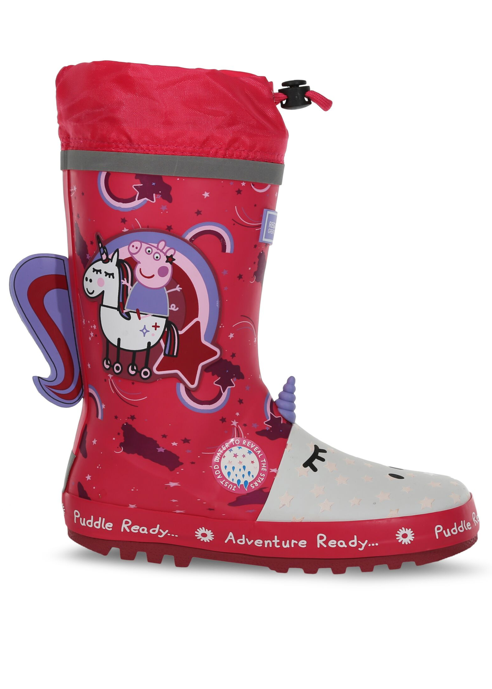 Regatta Rose Pink Peppa Pig Puddle Welly - 4.5 Infants Image 1
