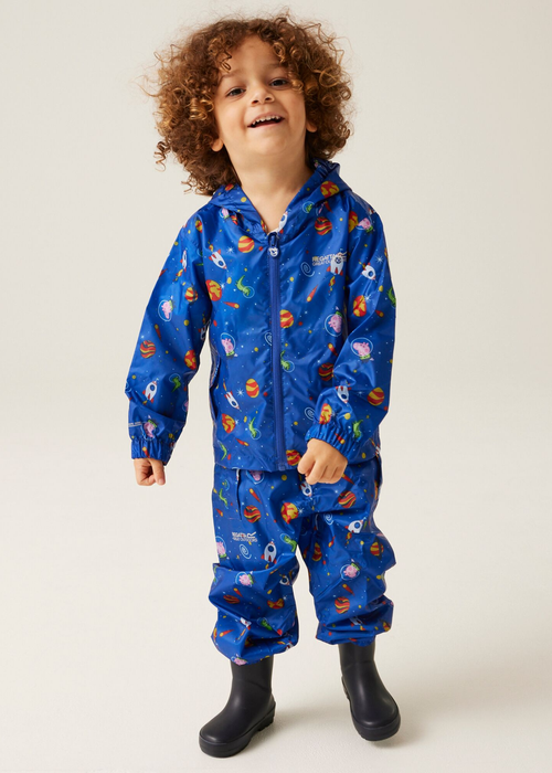 Regatta Sea Blue Peppa Pig Pack It Jacket - 2-3 Yrs Image 1