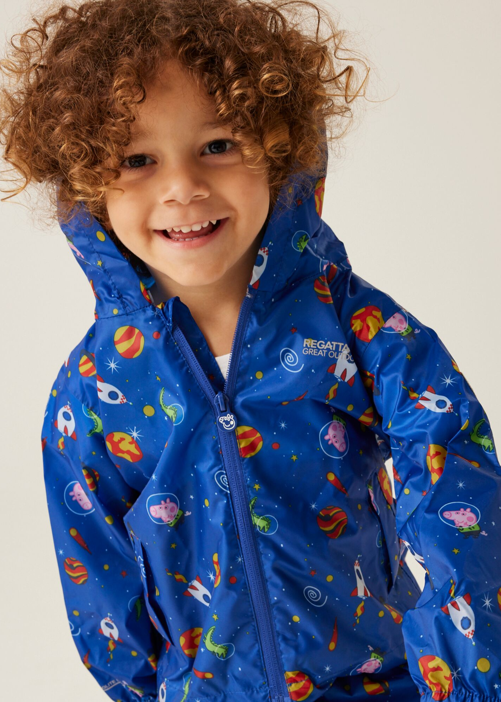 Regatta Sea Blue Peppa Pig Pack It Jacket - 2-3 Yrs Image 4