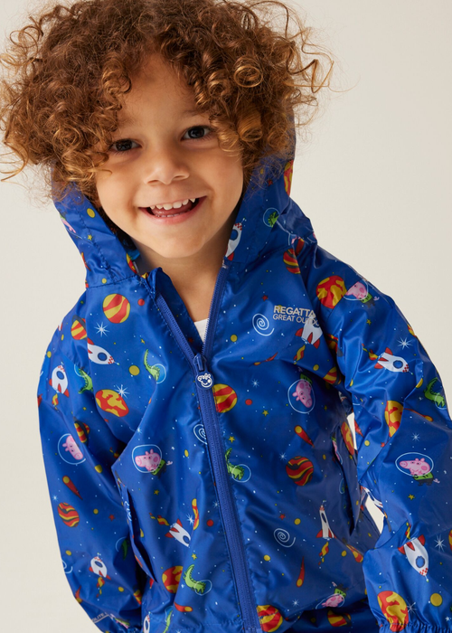 Regatta Sea Blue Peppa Pig Pack It Jacket - 2-3 Yrs Image 4