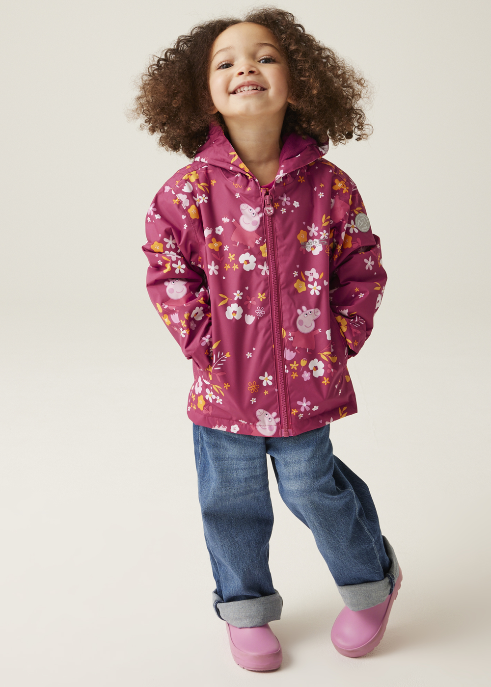 Regatta Candy Pink Peppa Muddy Puddle Jacket - 2-3 Yrs Image 4