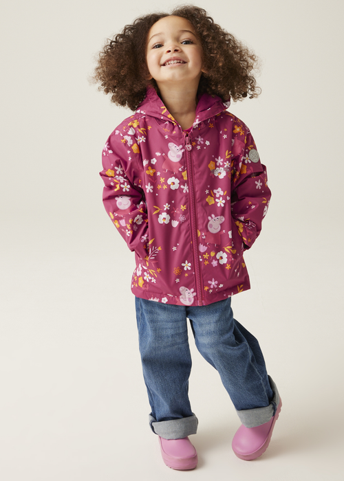 Regatta Candy Pink Peppa Muddy Puddle Jacket - 2-3 Yrs Image 4
