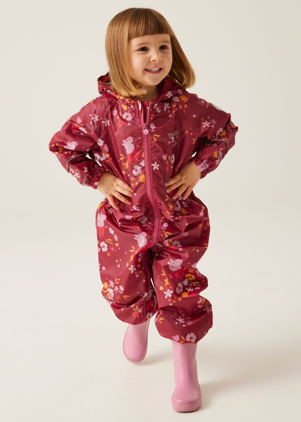 Regatta Vintage Pink Peppa Pig Pobble Puddlesuit - 2-3 Yrs Image 3