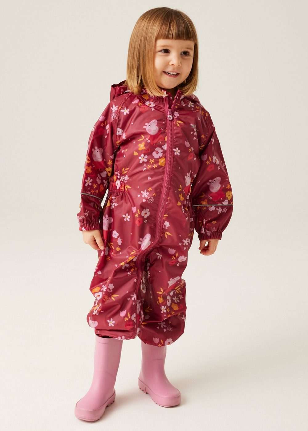 Regatta Vintage Pink Peppa Pig Pobble Puddlesuit - 2-3 Yrs Image 1