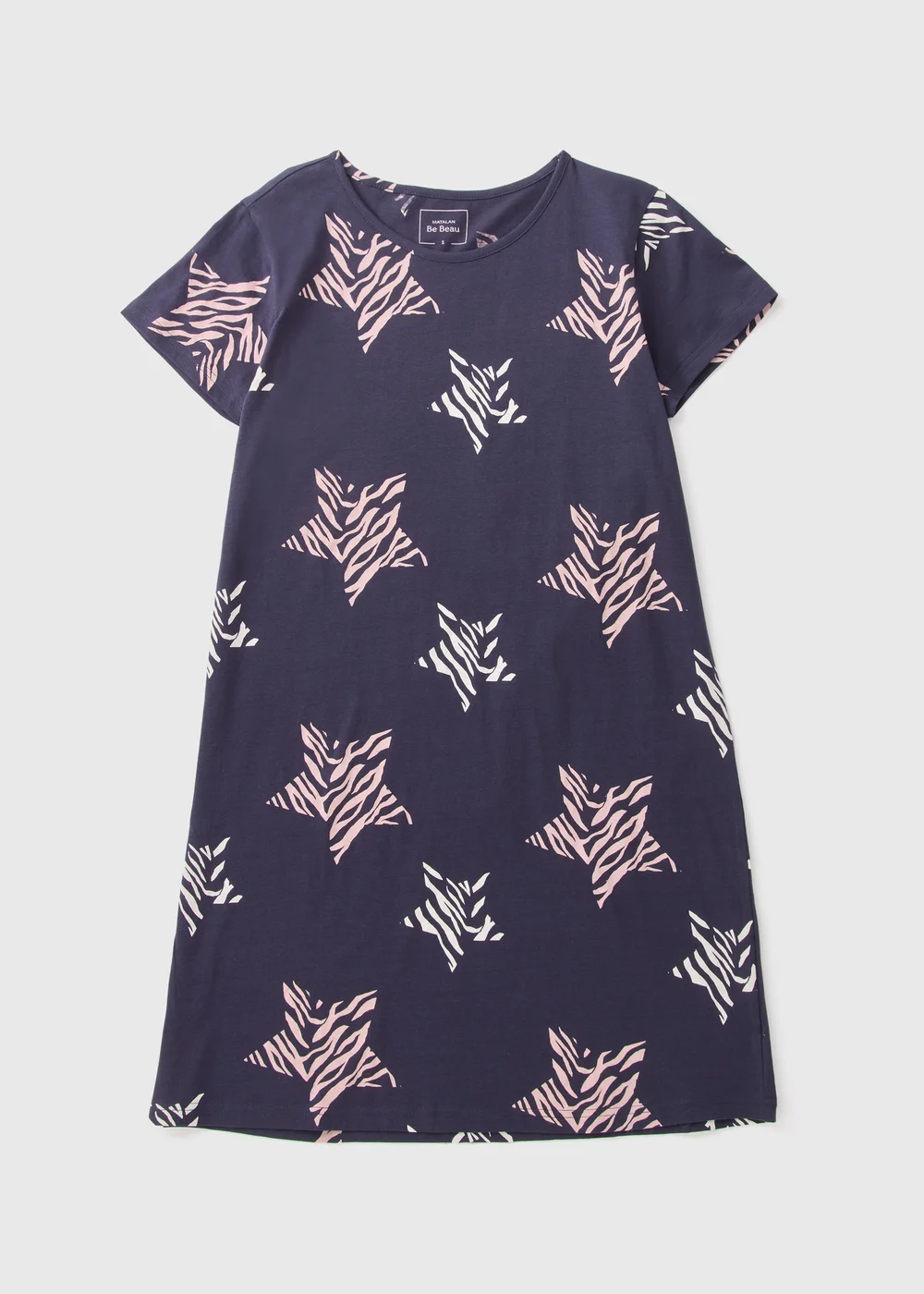 Navy Animal Print Star Nightie - Extra small Image 3