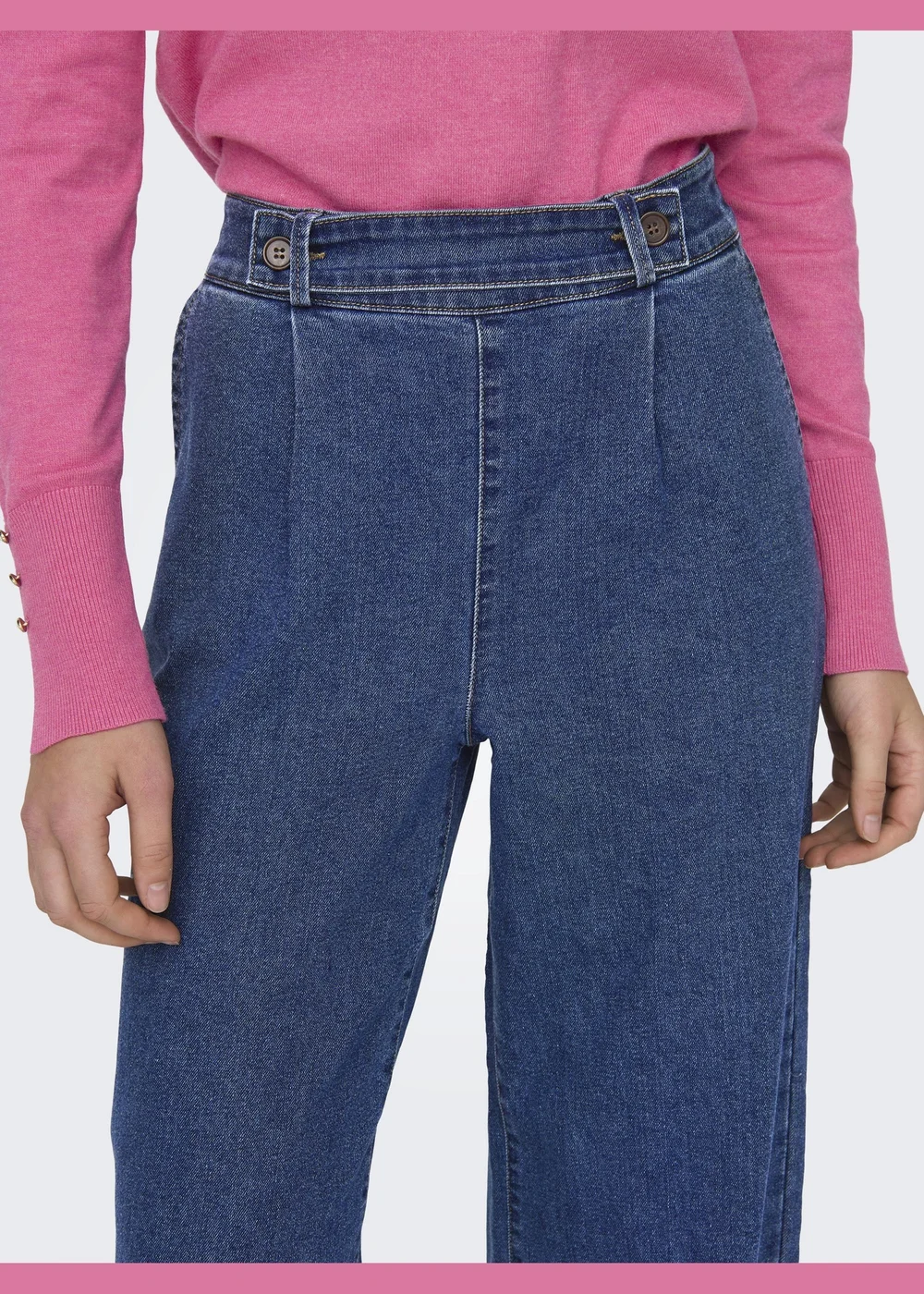 JDY Blue Geggo Button Jeans - 8 Image 4