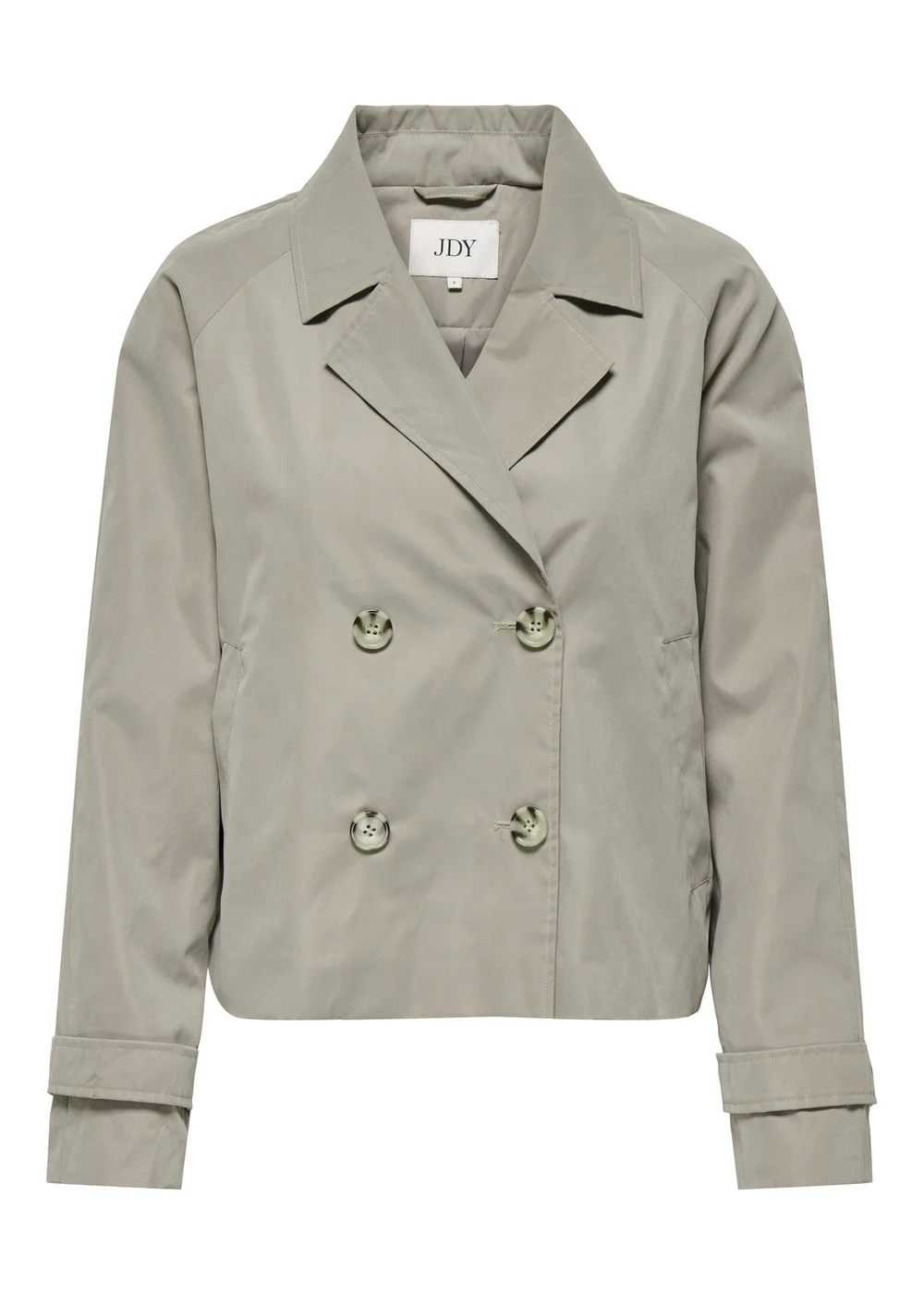 JDY Beige Cropped Trench Coat - 14 Image 5