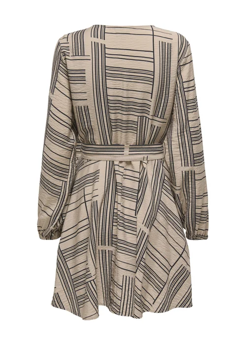JDY Beige Life Belted Mini Dress - Size 8 Image 2