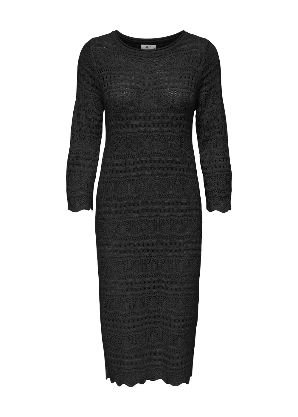 JDY Black Crochet Midi Dress - 8 Image 1
