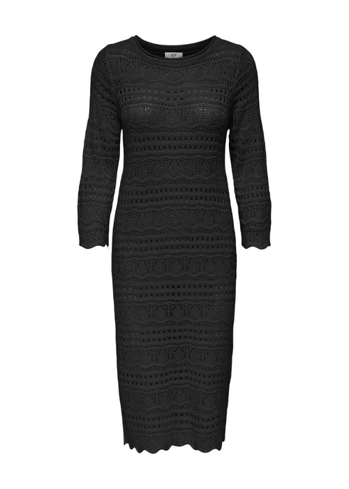 JDY Black Crochet Midi Dress - 8 Image 1