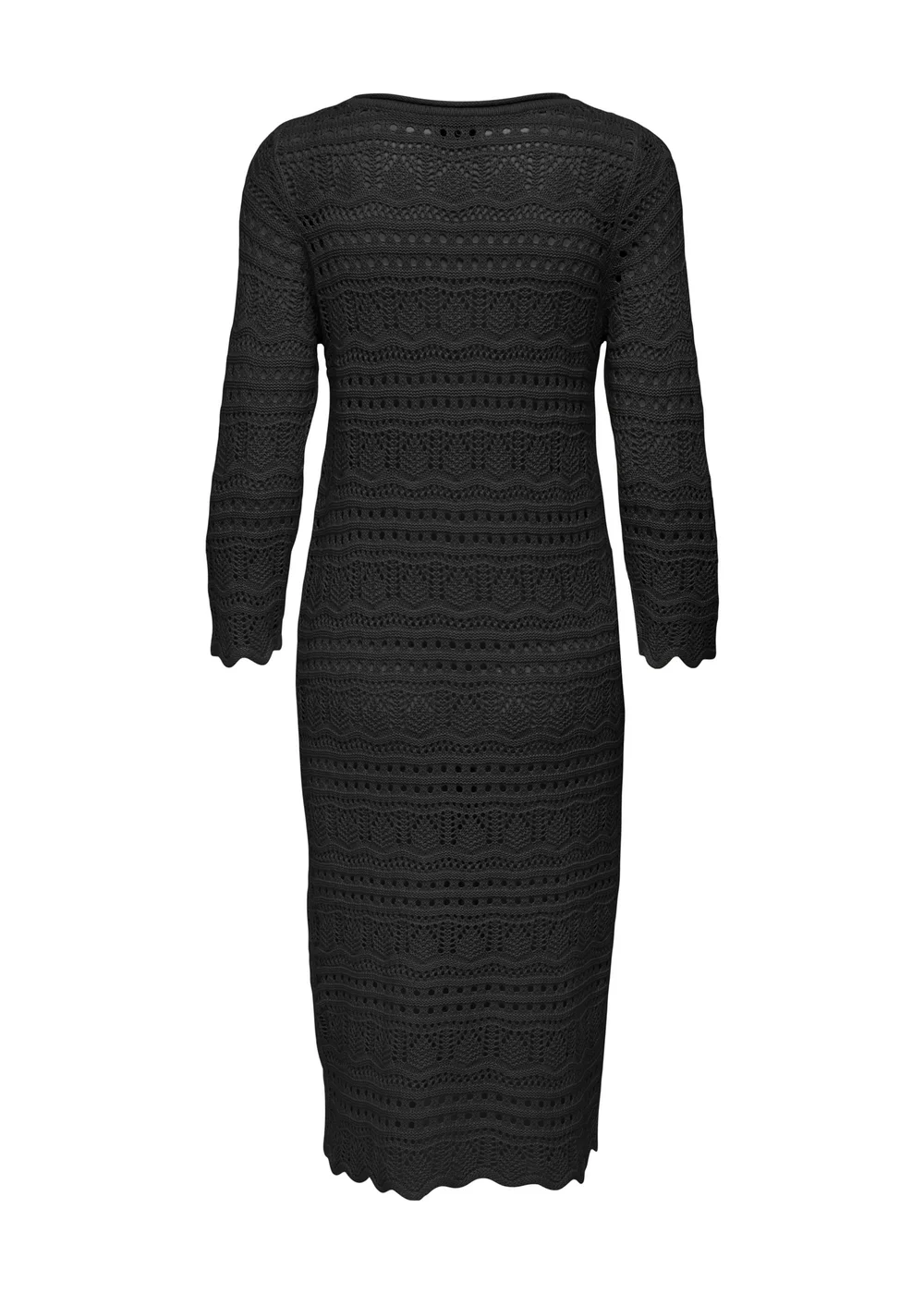 JDY Black Crochet Midi Dress - 8 Image 2