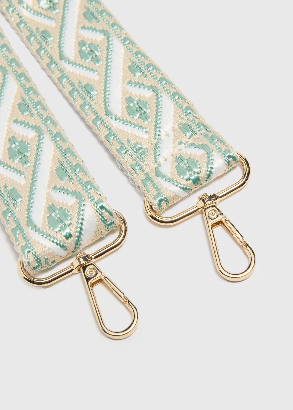 Green Patterned Bag Strap - One Size Image 2
