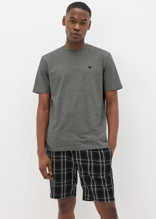 Charcoal Check Woven Pyjama Set - Extra small Image 1