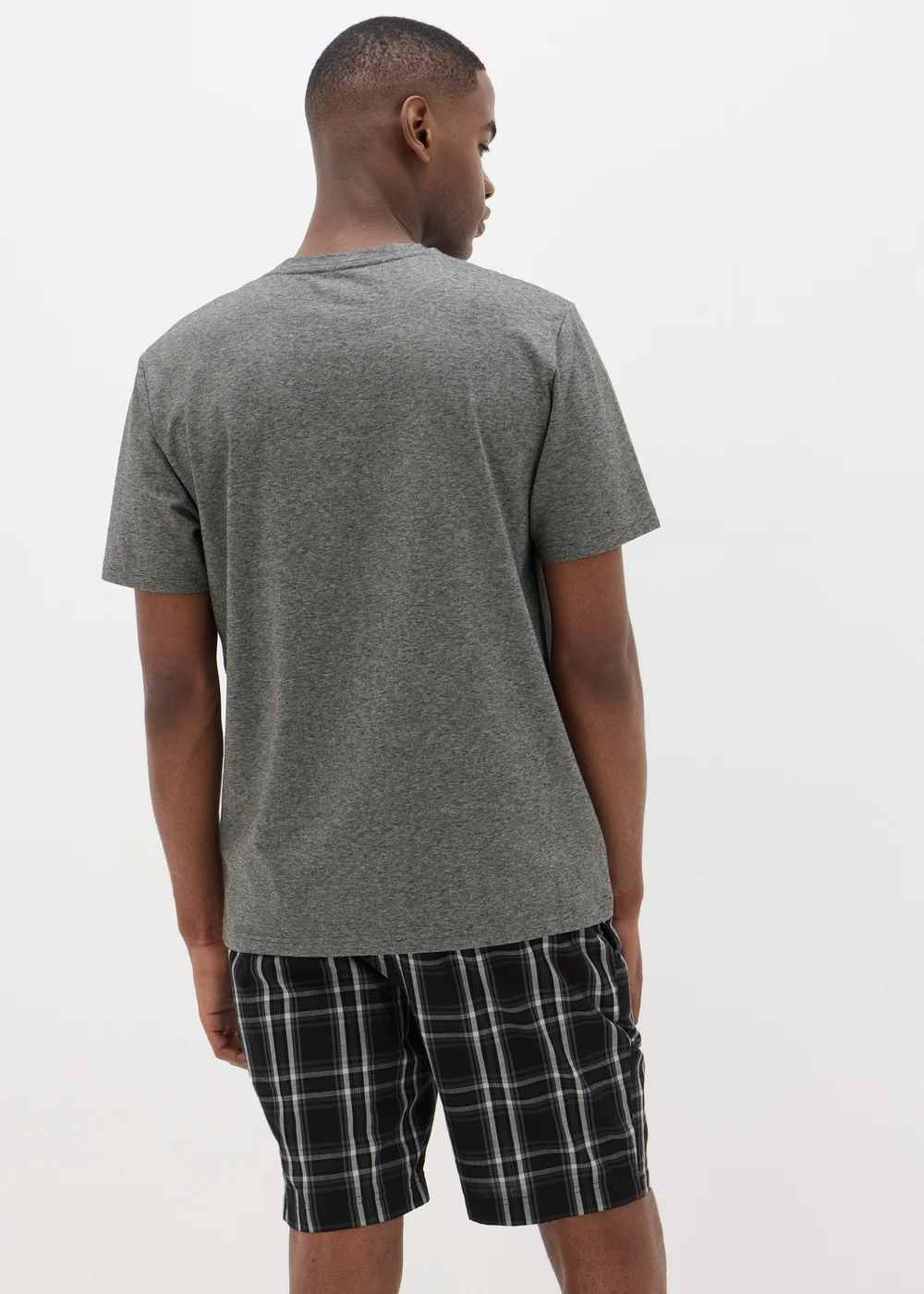 Charcoal Check Woven Pyjama Set - Extra small Image 2