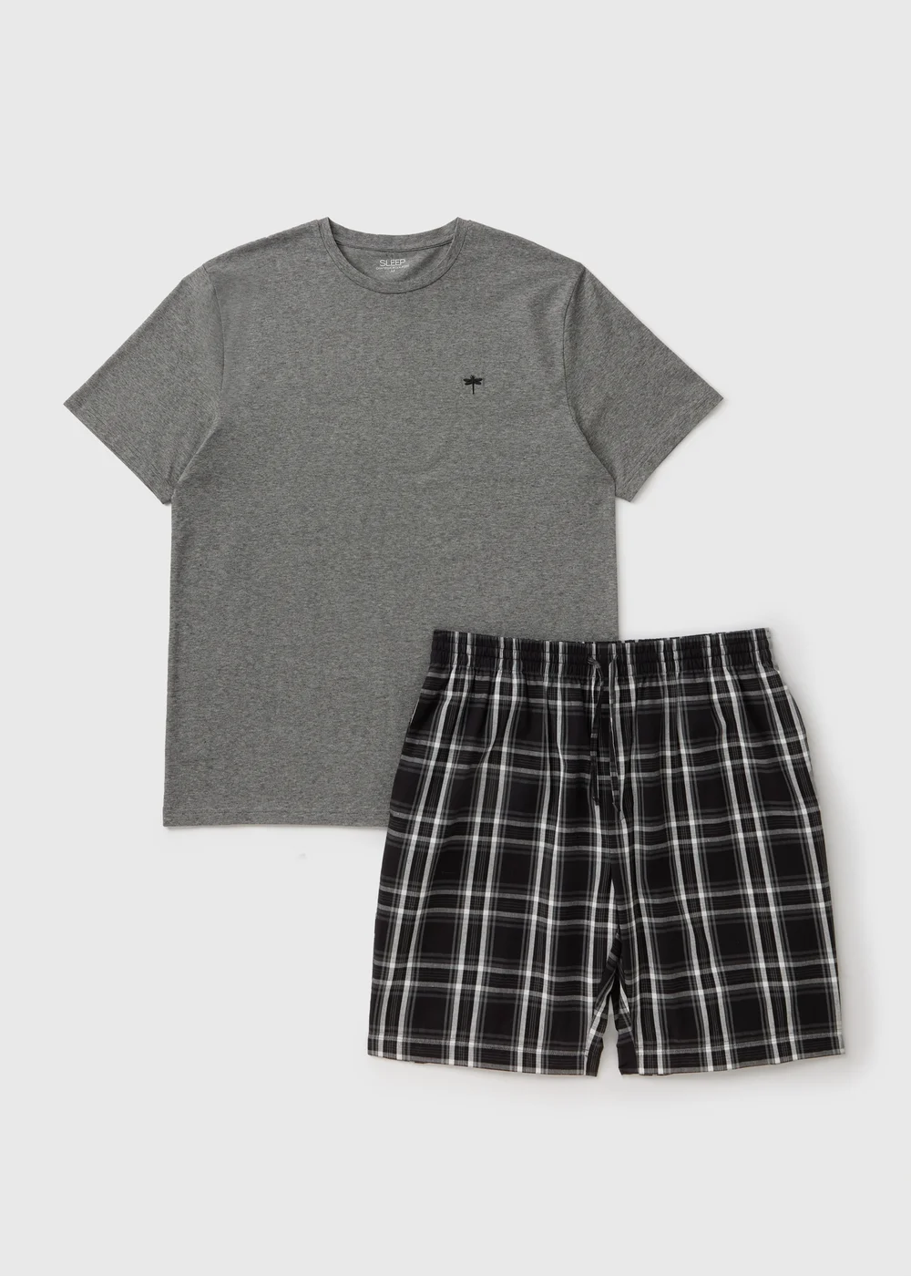 Charcoal Check Woven Pyjama Set - Extra small Image 3