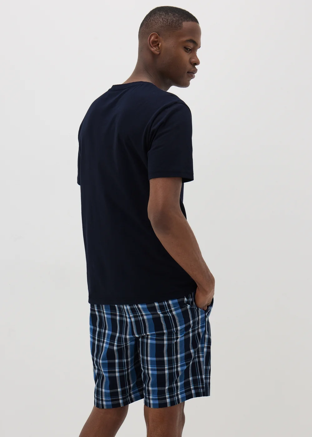 Navy Check Woven Pyjama Set - Extra small Image 2
