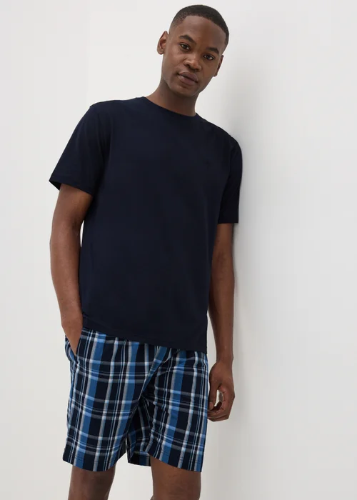 Navy Check Woven Pyjama Set - Extra small Image 1