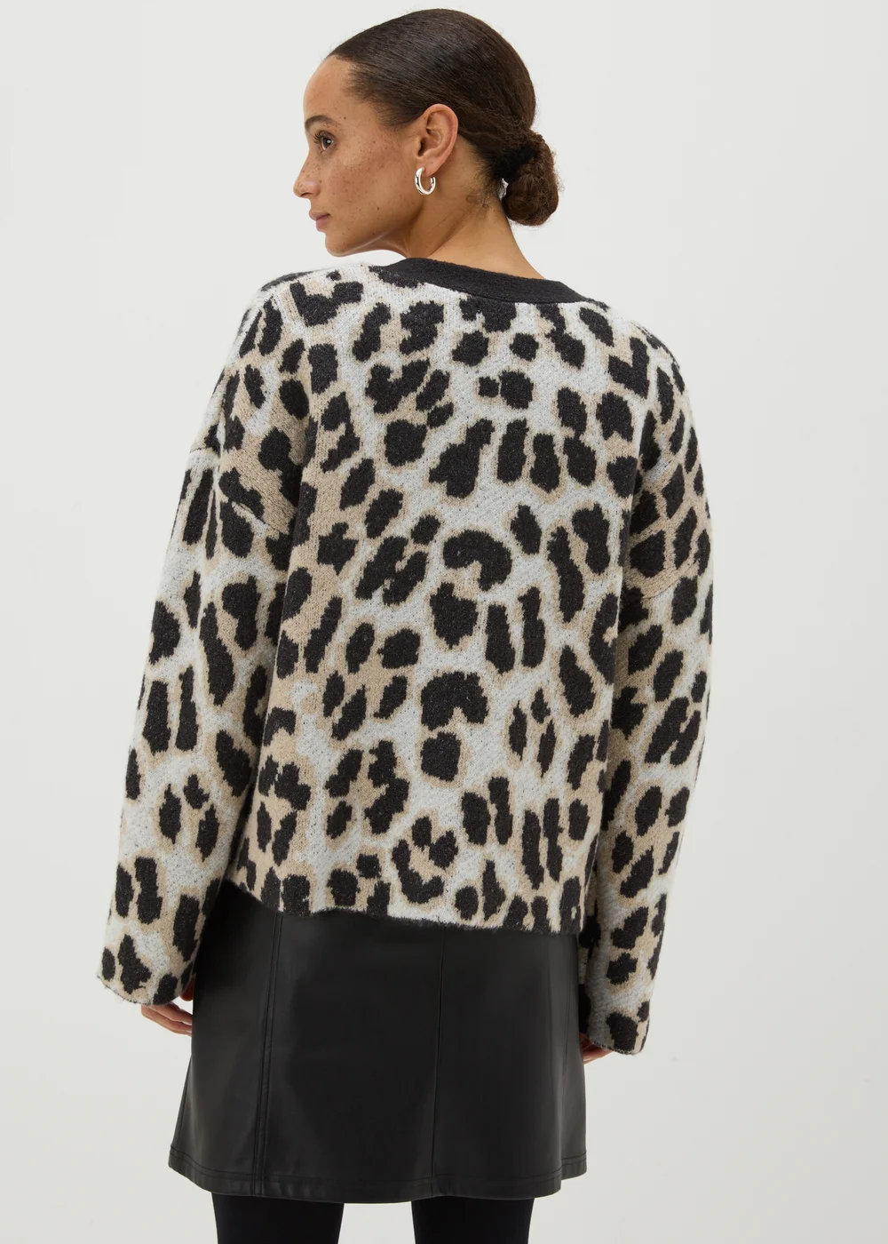 Brave Soul Brown Animal Print Cardigan - XS Image 2