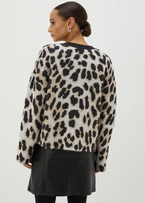 Brave Soul Brown Animal Print Cardigan - XS Image 2