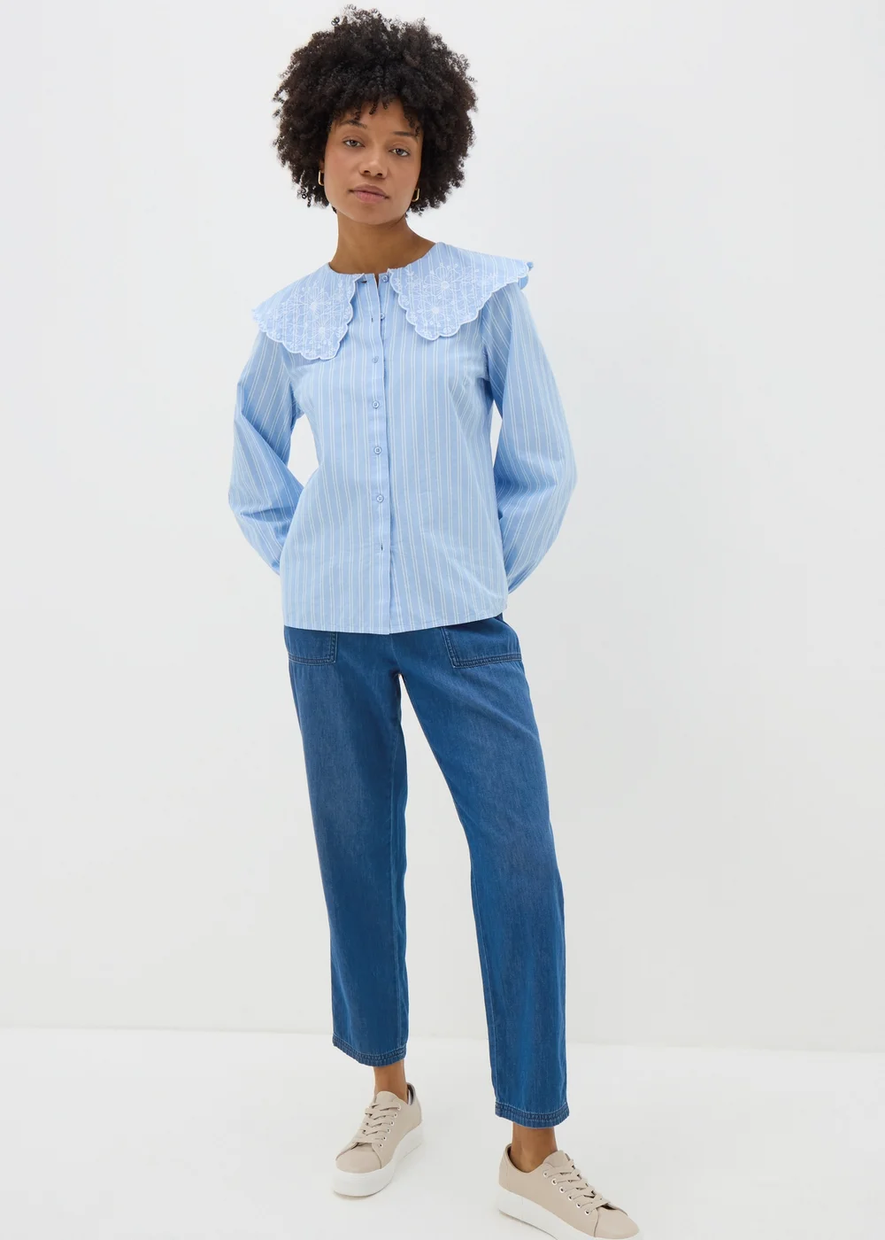Blue Denim Utility Jogger Trousers - 8 Image 1