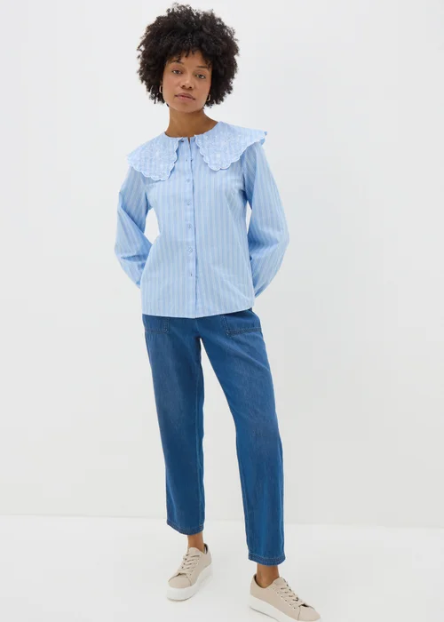 Blue Denim Utility Jogger Trousers - 8 Image 1